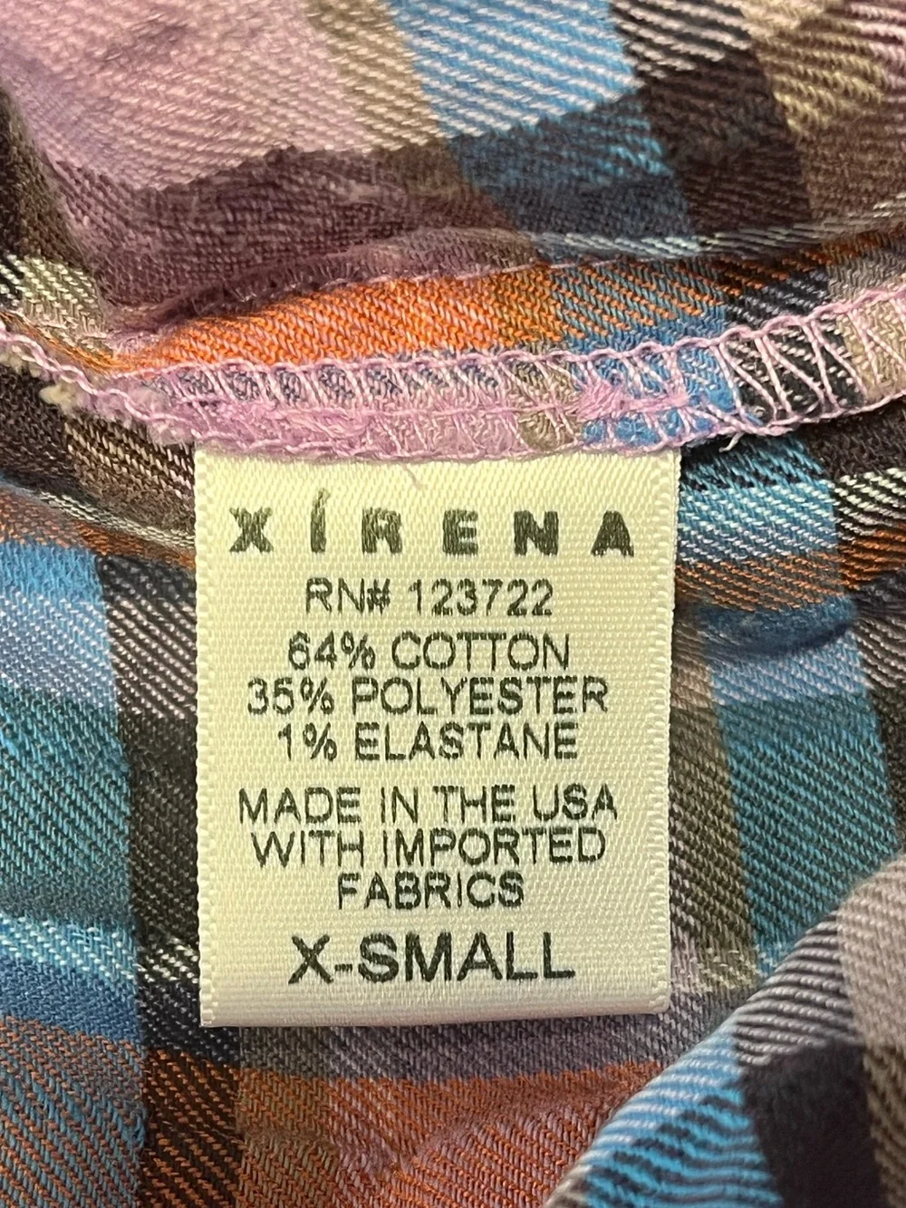 XIRENA | Purple‎ Plaid women's Nicholson shirt XS